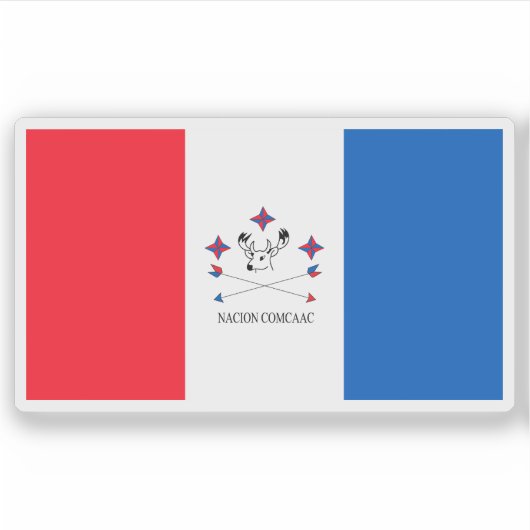Fahne des serbischen oder komaischen Volkes, Mexik Aufkleber (Vorderseite)
