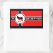 Fahne des sozialistischen Party der USA Rechteckiger Aufkleber (Tasche)