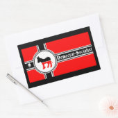 Fahne des sozialistischen Party der USA Rechteckiger Aufkleber (Umschlag)