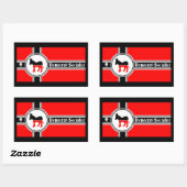 Fahne des sozialistischen US-Party Rectangula Rechteckiger Aufkleber (Blatt)