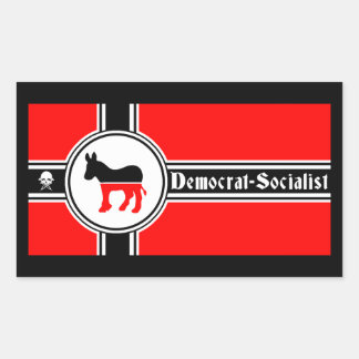 Fahne des sozialistischen US-Party Rectangula Rechteckiger Aufkleber