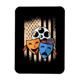 Fahne des Theaterschauspielers Amerika Magnet