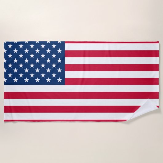 Fahne des USA Beach Handtuches Strandtuch (Vorderseite)