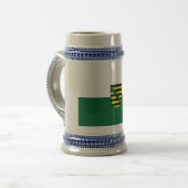 Fahne - Deutschland Sachsen Bierglas (Vorderseite Links)