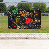 Fahne DIA DE LOS MUERTOS MIT GUMMIMUFFEN Banner (Insitu)