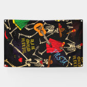 Fahne DIA DE LOS MUERTOS MIT GUMMIMUFFEN Banner (Horizontal)