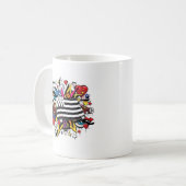 Fahne die Bretagne Breizh Wandmalerei Breton graff Kaffeetasse (Vorderseite Links)