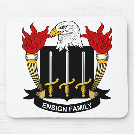 Fahne-Familienwappen Mousepad (Vorne)