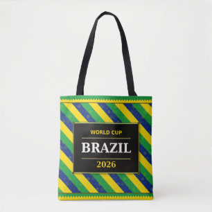Fahne Farben Streifenmuster des brasilianischen Fu Tasche
