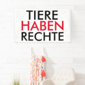 Fahne/Flagge "TIERE HABEN RECHTE" Banner (Insitu)