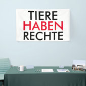 Fahne/Flagge "TIERE HABEN RECHTE" Banner (Messeveranstaltung)