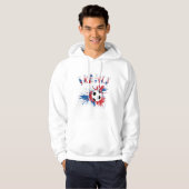Fahne "France Soccer Ball Grunge" Hoodie (Vorne ganz)