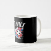 Fahne "France Soccer Ball Grunge" Kaffeetasse (VorderseiteRechts)