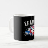 Fahne "France Soccer Ball Grunge" Kaffeetasse (Vorderseite Links)