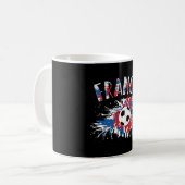 Fahne "France Soccer Ball Grunge" Kaffeetasse (Vorderseite Links)