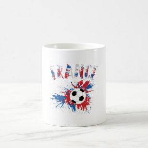 Fahne "France Soccer Ball Grunge" Kaffeetasse