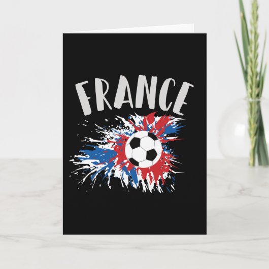 Fahne "France Soccer Ball Grunge" Karte (Vorderseite)