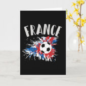 Fahne "France Soccer Ball Grunge" Karte (Gelbe Blume)