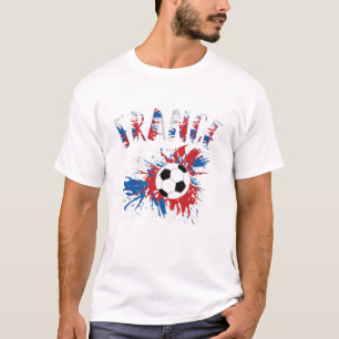 Fahne "France Soccer Ball Grunge" T-Shirt