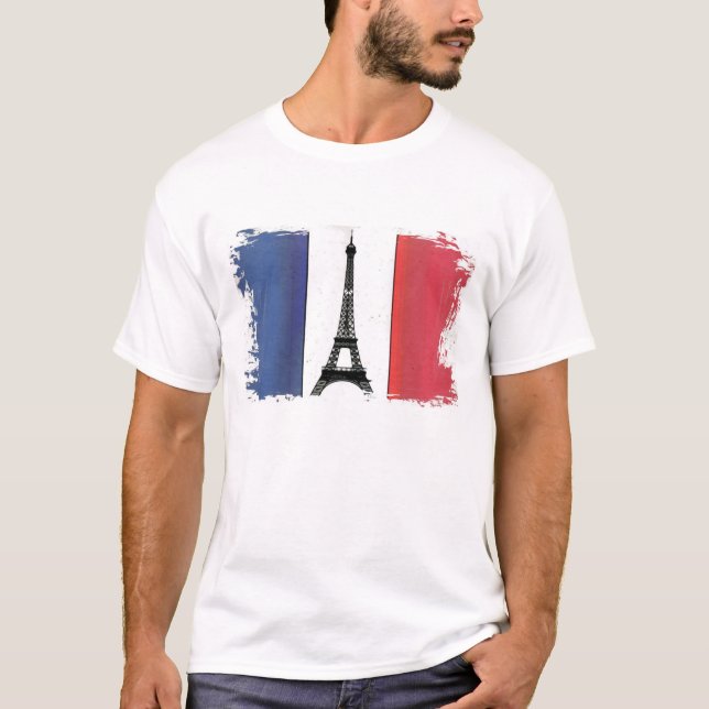 Fahne Frankreichs T-Shirt (Vorderseite)