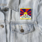 Fahne "Free Tibet" Button (Beispiel)