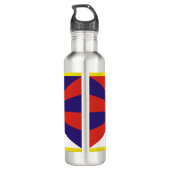 Fahne "Free Tibet" Edelstahlflasche (Rückseite)
