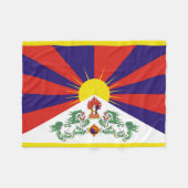 Fahne "Free Tibet" Fleecedecke (Vorderseite (Horizontal))