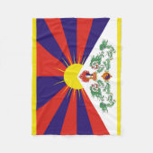 Fahne "Free Tibet" Fleecedecke (Vorderseite)