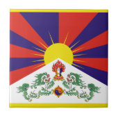 Fahne "Free Tibet" Fliese (Vorderseite)