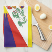 Fahne "Free Tibet" Geschirrtuch (Viertel Falte)