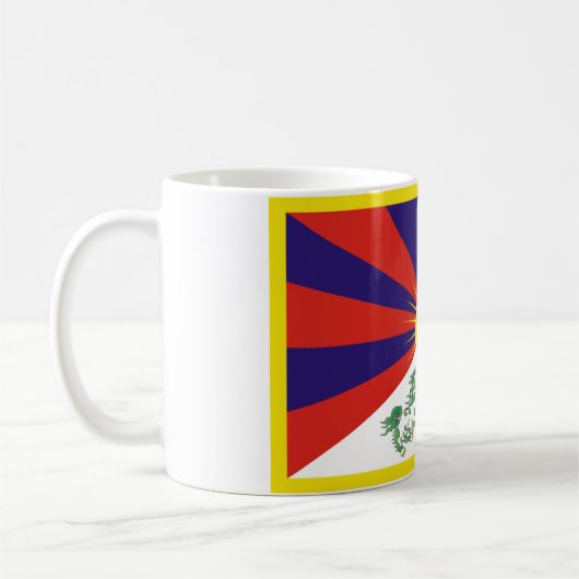 Fahne "Free Tibet" Kaffeetasse (Links)