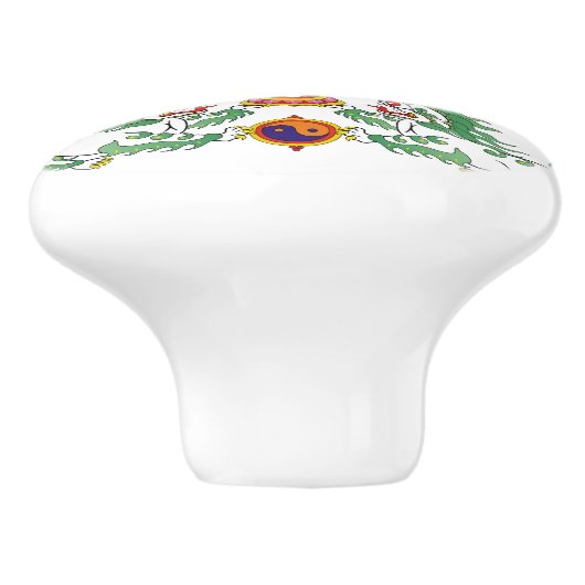 Fahne "Free Tibet" Keramikknauf (Seitenansicht)