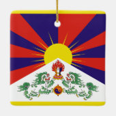 Fahne "Free Tibet" Keramikornament (Rückseite)