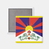 Fahne "Free Tibet" Magnet (Vorderseite/Rückseite)