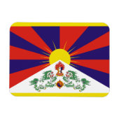 Fahne "Free Tibet" Magnet (Horizontal)