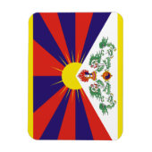 Fahne "Free Tibet" Magnet (Vertikal)