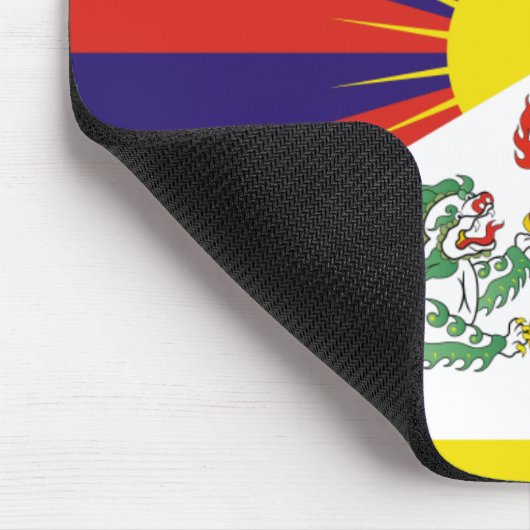 Fahne "Free Tibet" Mousepad (Ecke)