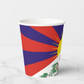 Fahne "Free Tibet" Pappbecher (Vorderseite)