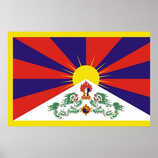 Fahne "Free Tibet" Poster (Vorne)