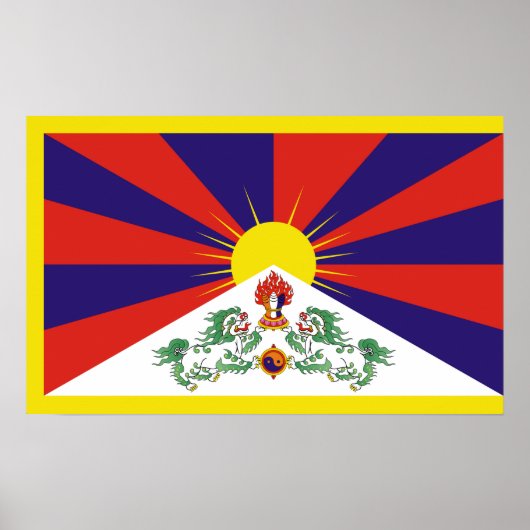 Fahne "Free Tibet" Poster (Vorne)