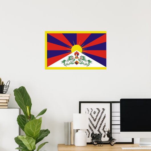 Fahne "Free Tibet" Poster (Heimbüro)