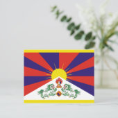Fahne "Free Tibet" Postkarte (Stehend Vorderseite)