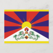 Fahne "Free Tibet" Postkarte (Vorderseite)