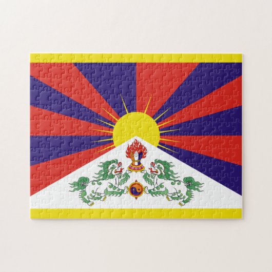 Fahne "Free Tibet" Puzzle (Horizontal)