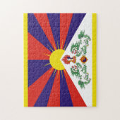 Fahne "Free Tibet" Puzzle (Vertikal)