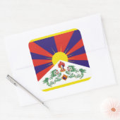Fahne "Free Tibet" Quadratischer Aufkleber (Umschlag)