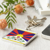 Fahne "Free Tibet" Schlüsselanhänger (Seite)