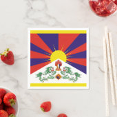 Fahne "Free Tibet" Serviette (Beispiel)
