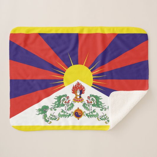 Fahne "Free Tibet" Sherpadecke (Vorderseite (Horizontal))