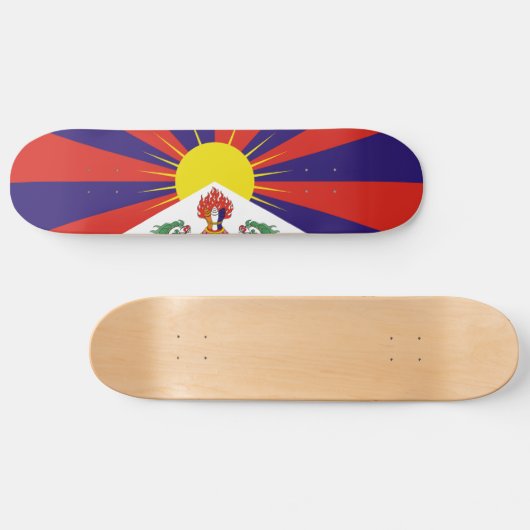 Fahne "Free Tibet" Skateboard (Horizontal)